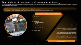 Role Of Robotics In Electronics And Semiconductor Industry Applications Of Industrial Robots IT
