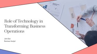 Role Of Technology In Transforming Business Operations PPT Example AT