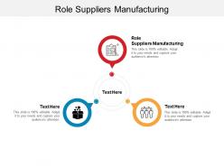 Role suppliers manufacturing ppt powerpoint presentation inspiration graphics cpb