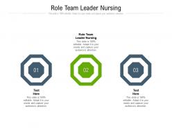 Role team leader nursing ppt powerpoint presentation professional designs download cpb