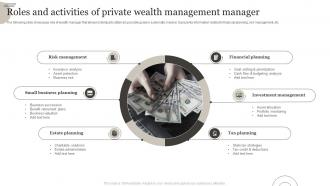 Roles And Activities Of Private Wealth Management Manager