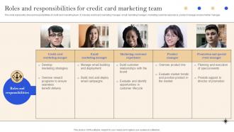Roles And Responsibilities For Credit Card Implementation Of Successful Credit Card Strategy SS V