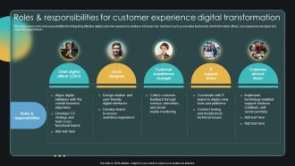 Roles And Responsibilities For Customer Experience Enabling Smart Shopping DT SS V