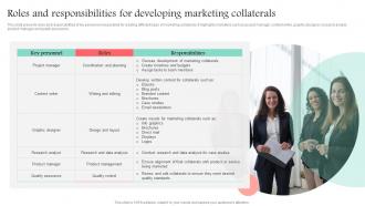 Roles And Responsibilities For Developing Marketing Promotional Media Used For Marketing MKT SS V