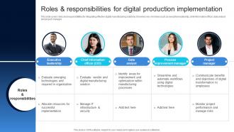 Roles And Responsibilities For Digital Production Ensuring Quality Products By Leveraging DT SS V