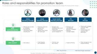 Roles And Responsibilities For Promotion Team Develop Promotion Plan To Boost Sales Growth