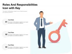 Roles and responsibilities icon with key