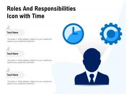 Roles and responsibilities icon with time