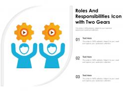 Roles and responsibilities icon with two gears
