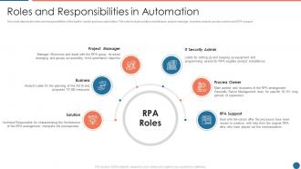 Roles and responsibilities in automation ppt powerpoint presentation summary