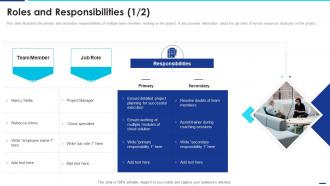 Roles And Responsibilities It Change Execution Plan