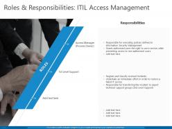 Roles and responsibilities itil access management ppt powerpoint presentation pictures