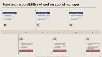 Roles And Responsibilities Manager Working Capital Management Excellence Handbook For Managers Fin SS