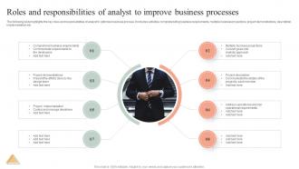 Roles And Responsibilities Of Analyst To Improve Business Processes