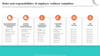 Roles And Responsibilities Of Employee Wellness Committee Building EVP For Talent Acquisition