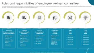 Roles And Responsibilities Of Employee Wellness Committee Enhancing Workplace Culture With EVP