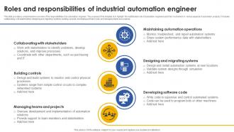Roles And Responsibilities Of Industrial Automation Engineer