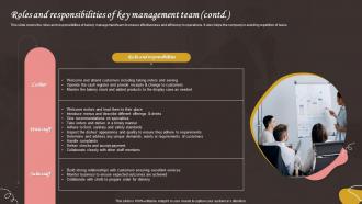 Roles And Responsibilities Of Key Management Team Bake House Business Plan BP SS Pre designed Image