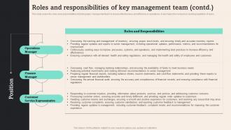 Roles And Responsibilities Of Key Management Tiffany And Co Business Plan BP SS Adaptable Image