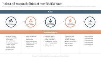 Roles And Responsibilities Of Mobile SEO Team SEO Services To Reduce Mobile Application