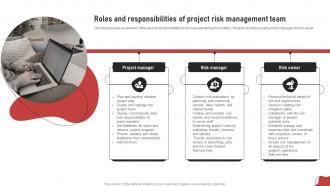 Roles And Responsibilities Of Project Risk Management Team Process For Project Risk Management