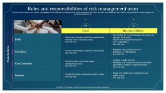 Roles And Responsibilities Of Risk Management Team Implementing Risk Mitigation Strategies For Real