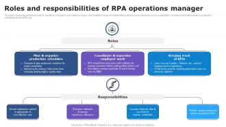Roles And Responsibilities Of RPA Operations Manager
