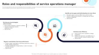 Roles And Responsibilities Of Service Operations Manager