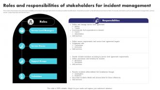 Roles And Responsibilities Of Stakeholders For Incident Management