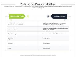 Roles and responsibilities product requirement document ppt structure