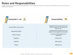 Roles and responsibilities requirement management planning ppt ideas