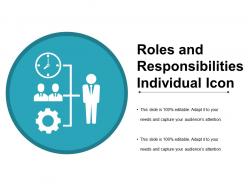 Roles and responsibility individual icon ppt samples