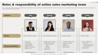Roles And Responsibility Of Online Sales Comprehensive Guide For Online Sales Improvement