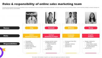 Roles and Responsibility Of Online Sales Marketing Strategies For Online Shopping Website