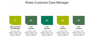Roles customer care manager ppt powerpoint presentation infographics elements cpb