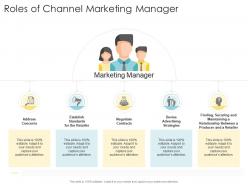 Roles of channel marketing manager company strategies promotion tactics ppt powerpoint presentation styles