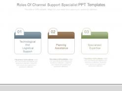 Roles Of Channel Support Specialist Ppt Templates