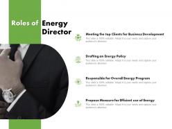 Roles of energy director ppt powerpoint presentation styles model