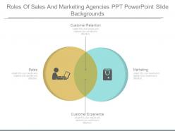Roles of sales and marketing agencies ppt powerpoint slide backgrounds