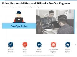 Roles responsibilities and skills of a devops engineer site reliability ppt presentation styles