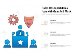 Roles Responsibilities Icon With Gear And Mask