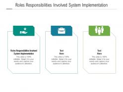 Roles responsibilities involved system implementation ppt powerpoint presentation summary styles cpb
