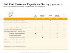 Roll out customer experience survey products ppt powerpoint presentation styles images