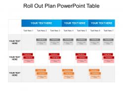 Roll out plan powerpoint table