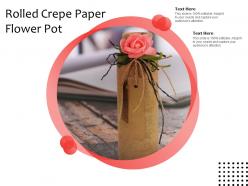 Rolled crepe paper flower pot