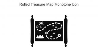 Rolled Treasure Map Monotone Icon In Powerpoint Pptx Png And Editable Eps Format