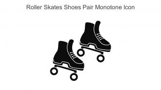 Roller Skates Shoes Pair Monotone Icon In Powerpoint Pptx Png And Editable Eps Format