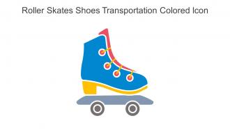 Roller Skates Shoes Transportation Colored Icon In Powerpoint Pptx Png And Editable Eps Format