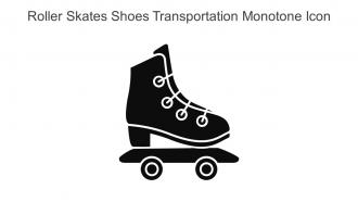 Roller Skates Shoes Transportation Monotone Icon In Powerpoint Pptx Png And Editable Eps Format