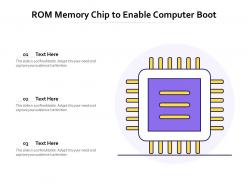 Rom memory chip to enable computer boot